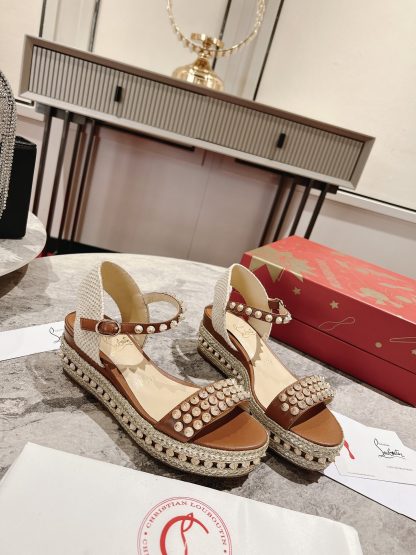 ChristianLouboutin wedge sandals