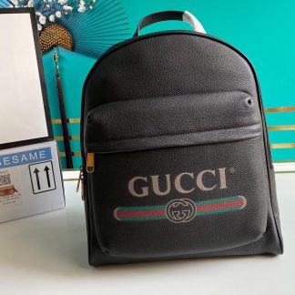 Gucci Elegant Printed Black Quality Backpack