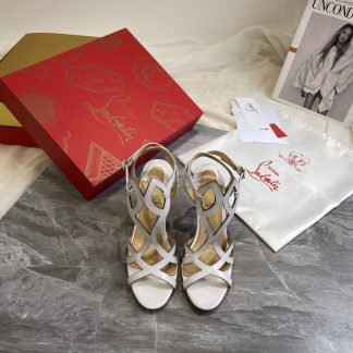 ChristianLouboutin patent leather glossy sandals high heels