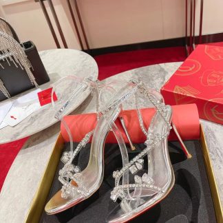 Christian Louboutin crystal chain high-heeled sandals