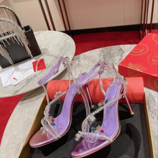 Christian Louboutin crystal chain high-heeled sandals