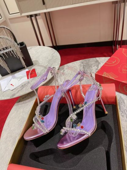 Christian Louboutin crystal chain high-heeled sandals