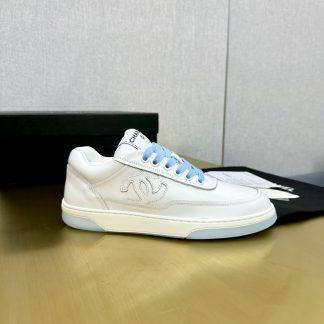 Chanel classic white and blue mix and match fashion casual sneakers