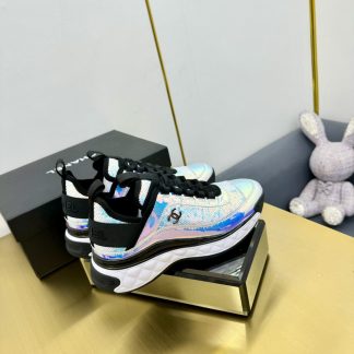 Chanel classic blue and black mix and match fashion casual dad shoes for men and women