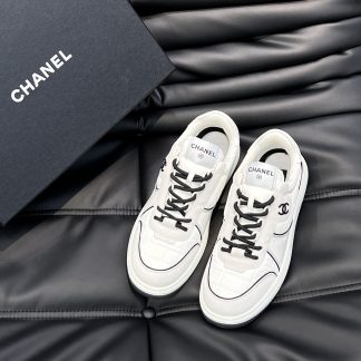 Chanel autumn and winter new white and black fashionable cowhide breathable sneakers