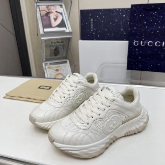 Chanel White Leather and Knitted Casual Sneakers
