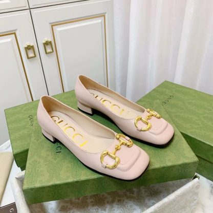 Gucci's new horsebit buckle (same style for shoes and sandals)
