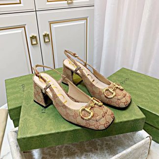 Gucci's new horsebit buckle (same style for shoes and sandals)