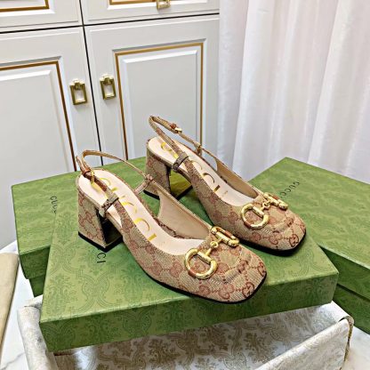 Gucci's new horsebit buckle (same style for shoes and sandals)
