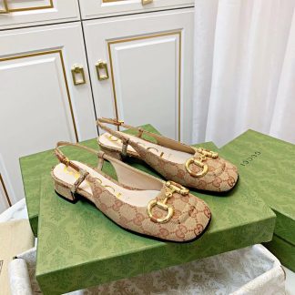 Gucci's new horsebit buckle (same style for shoes and sandals)