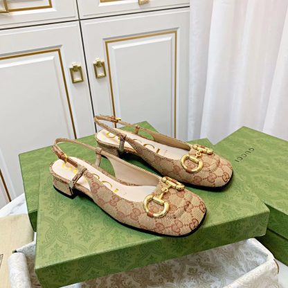 Gucci's new horsebit buckle (same style for shoes and sandals)