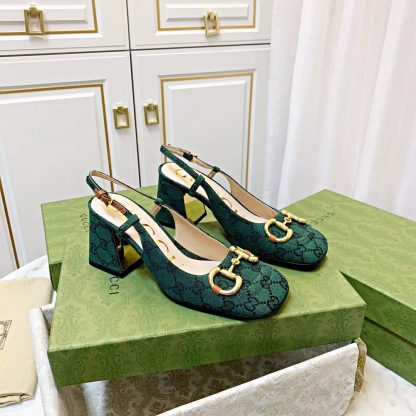 Gucci's new horsebit buckle (same style for shoes and sandals)