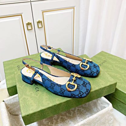 Gucci's new horsebit buckle (same style for shoes and sandals)