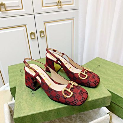 Gucci's new horsebit buckle (same style for shoes and sandals)