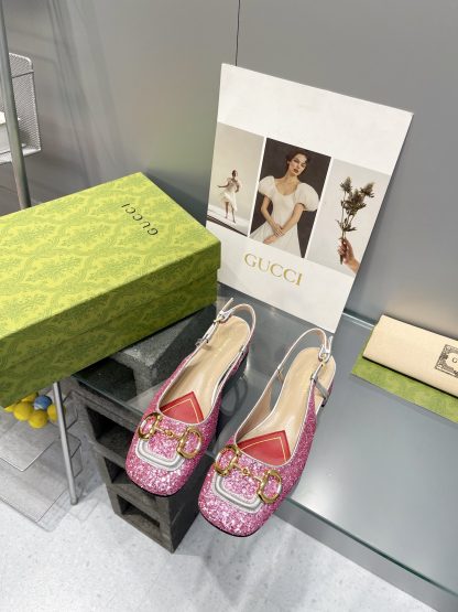 Gucci's new horsebit chunky heel shoes for early spring