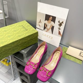 Gucci's new horsebit chunky heel shoes for early spring
