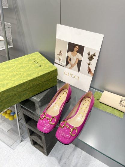 Gucci's new horsebit chunky heel shoes for early spring