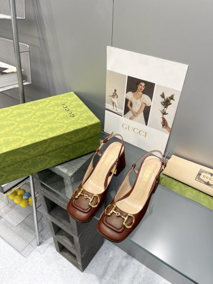 Gucci's new horsebit chunky heel shoes for early spring
