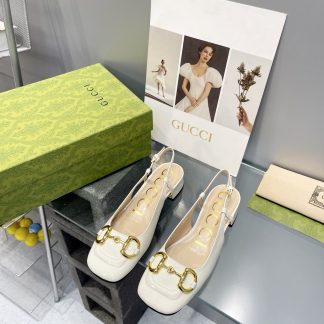 Gucci's new horsebit chunky heel shoes for early spring