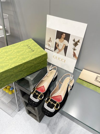 Gucci's new horsebit chunky heel shoes for early spring