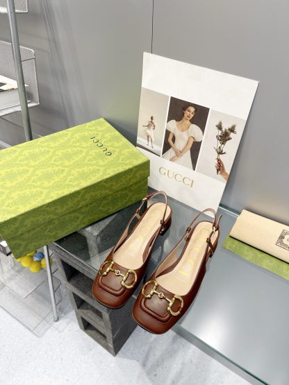 Gucci's new horsebit chunky heel shoes for early spring