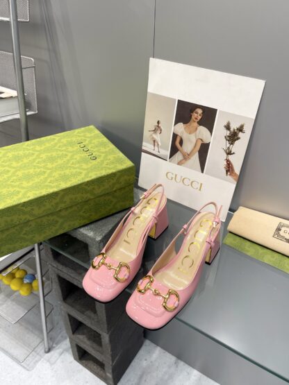 Gucci's new horsebit chunky heel shoes for early spring