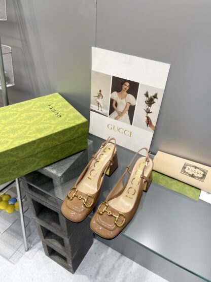 Gucci's new horsebit chunky heel shoes for early spring