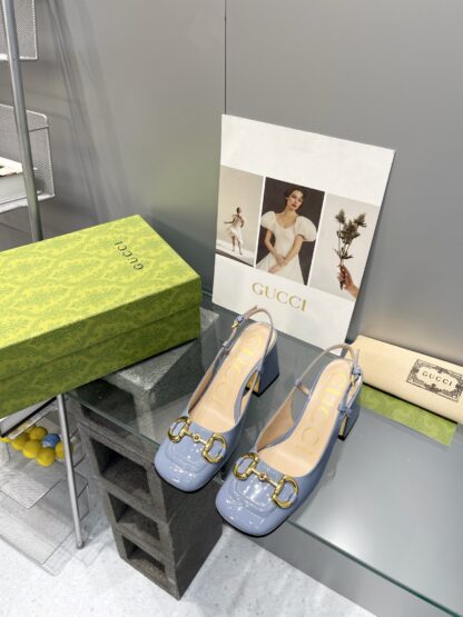 Gucci's new horsebit chunky heel shoes for early spring