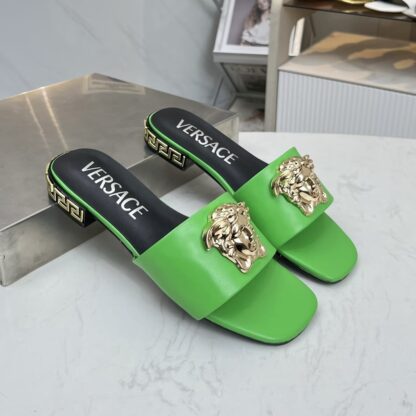 VERSACE flat slide sandals