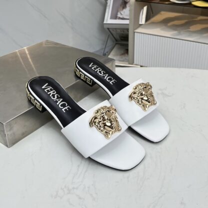 VERSACE flat slide sandals