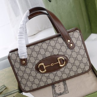 Gucci Horsebit logo iconic print handbag