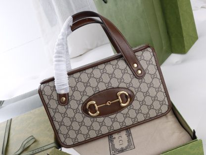 Gucci Horsebit logo iconic print handbag