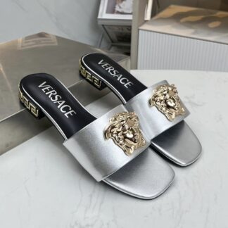 VERSACE flat slide sandals