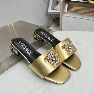 VERSACE flat slide sandals