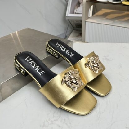 VERSACE flat slide sandals