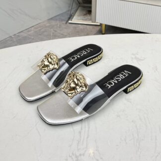 VERSACE flat slide sandals