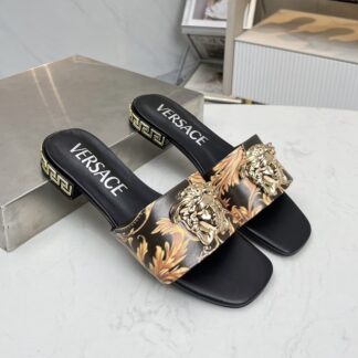 VERSACE flat slide sandals