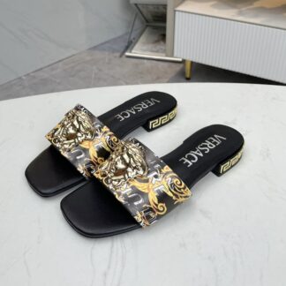 VERSACE flat slide sandals