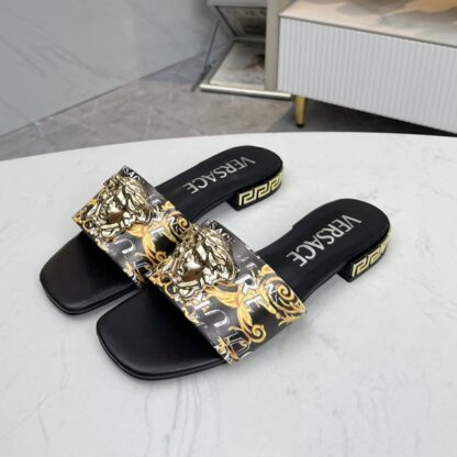 VERSACE flat slide sandals