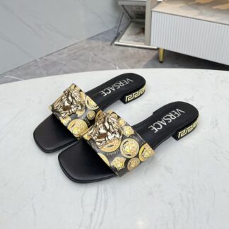VERSACE flat slide sandals
