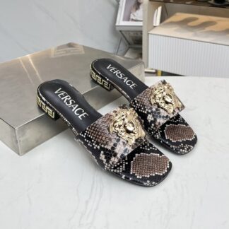 VERSACE flat slide sandals