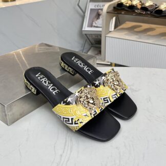 VERSACE flat slide sandals