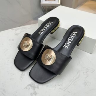 VERSACE flat slide sandals