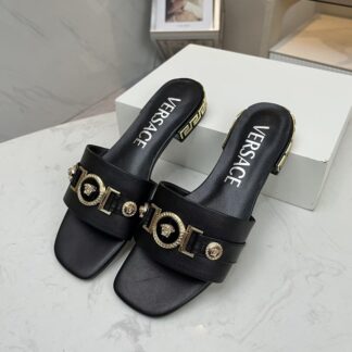 VERSACE flat slide sandals