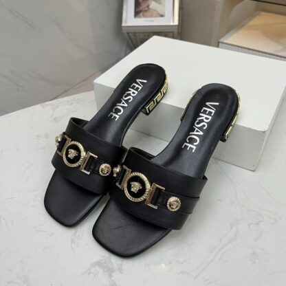 VERSACE flat slide sandals