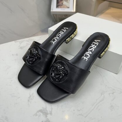 VERSACE flat slide sandals