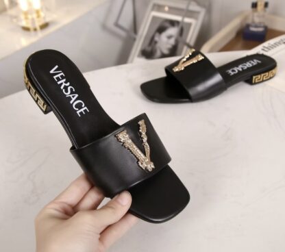 VERSACE flat slide sandals - Image 2