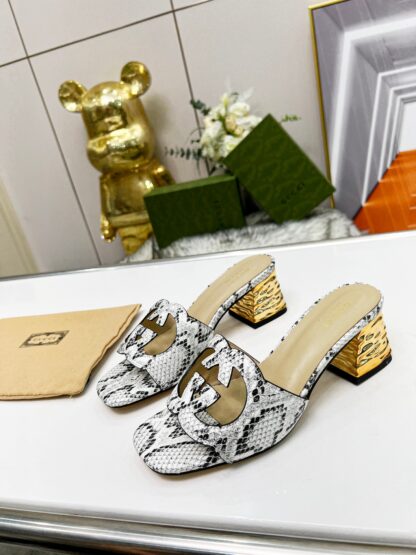 Gucci mid-heel slippers