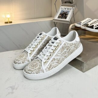 VERSACE new versatile canvas jacquard pattern casual men's shoes
