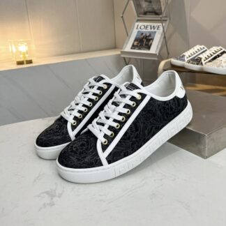 VERSACE new versatile canvas jacquard pattern casual men's shoes